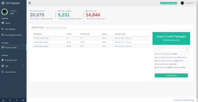 Credit Based Pricing