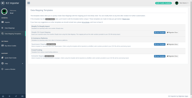 Data Mapping Templates